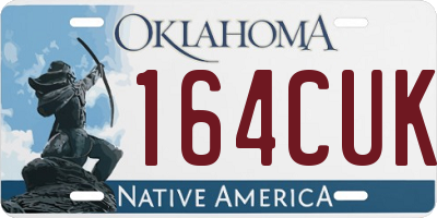 OK license plate 164CUK