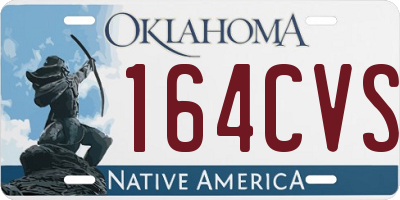 OK license plate 164CVS