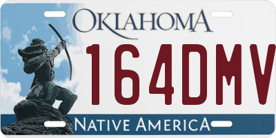 OK license plate 164DMV