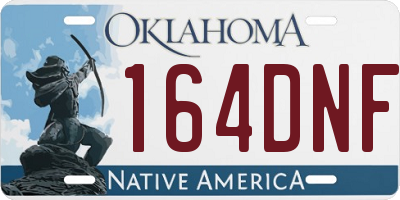 OK license plate 164DNF