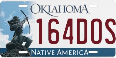 OK license plate 164DOS
