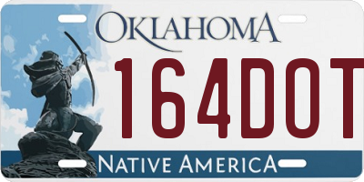 OK license plate 164DOT