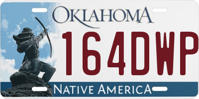 OK license plate 164DWP