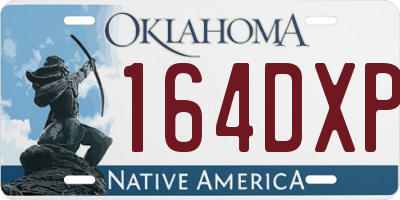 OK license plate 164DXP