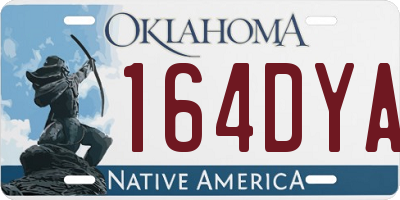 OK license plate 164DYA