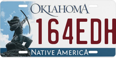 OK license plate 164EDH
