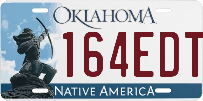 OK license plate 164EDT