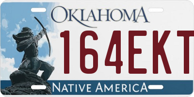 OK license plate 164EKT