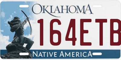 OK license plate 164ETB