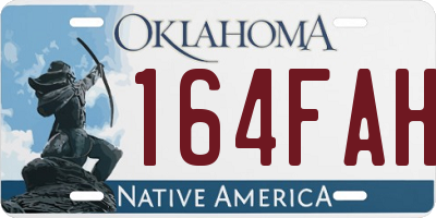 OK license plate 164FAH