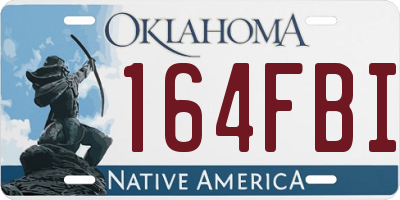 OK license plate 164FBI