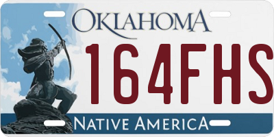 OK license plate 164FHS