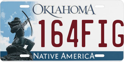 OK license plate 164FIG