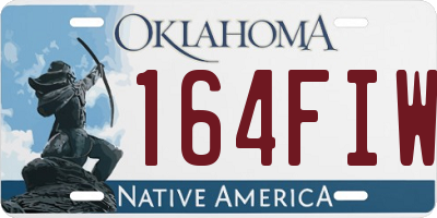 OK license plate 164FIW