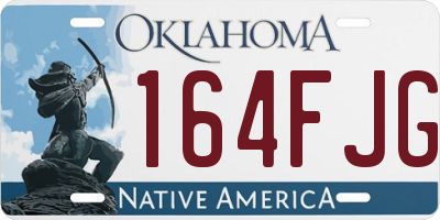 OK license plate 164FJG