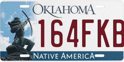 OK license plate 164FKB