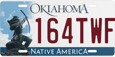 OK license plate 164TWF