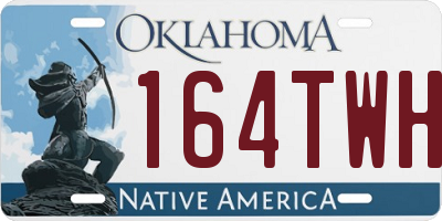 OK license plate 164TWH