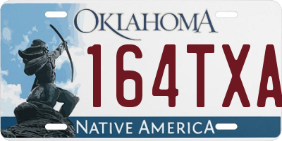 OK license plate 164TXA