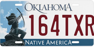 OK license plate 164TXR