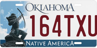 OK license plate 164TXU