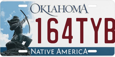 OK license plate 164TYB