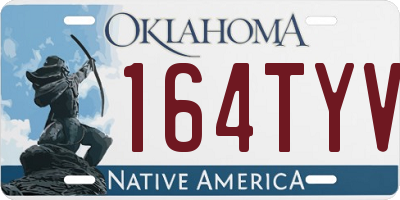 OK license plate 164TYV