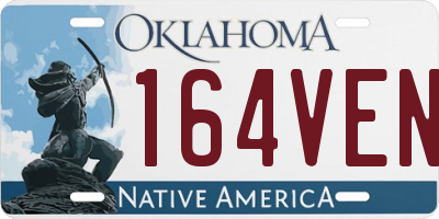 OK license plate 164VEN