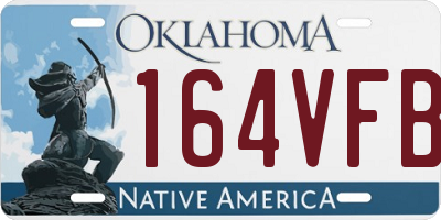 OK license plate 164VFB