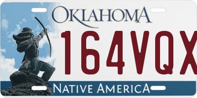OK license plate 164VQX