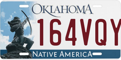 OK license plate 164VQY