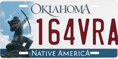 OK license plate 164VRA