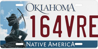OK license plate 164VRE