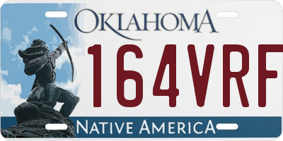 OK license plate 164VRF