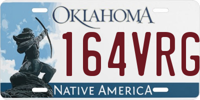 OK license plate 164VRG