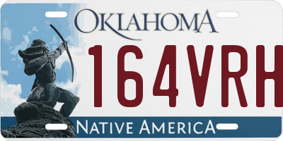 OK license plate 164VRH