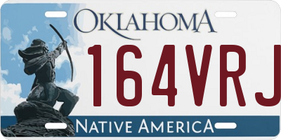 OK license plate 164VRJ