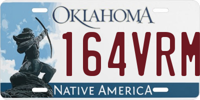 OK license plate 164VRM