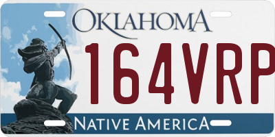 OK license plate 164VRP