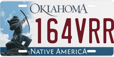 OK license plate 164VRR