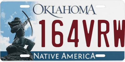 OK license plate 164VRW
