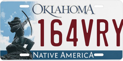 OK license plate 164VRY