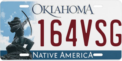 OK license plate 164VSG