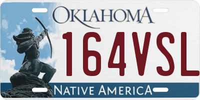 OK license plate 164VSL