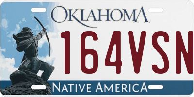 OK license plate 164VSN