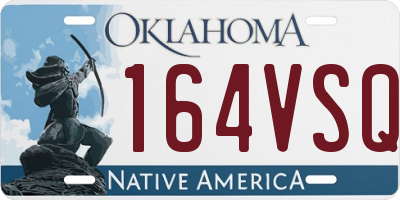 OK license plate 164VSQ