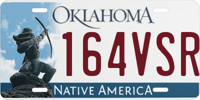 OK license plate 164VSR