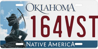 OK license plate 164VST