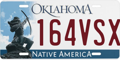 OK license plate 164VSX