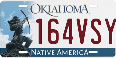 OK license plate 164VSY